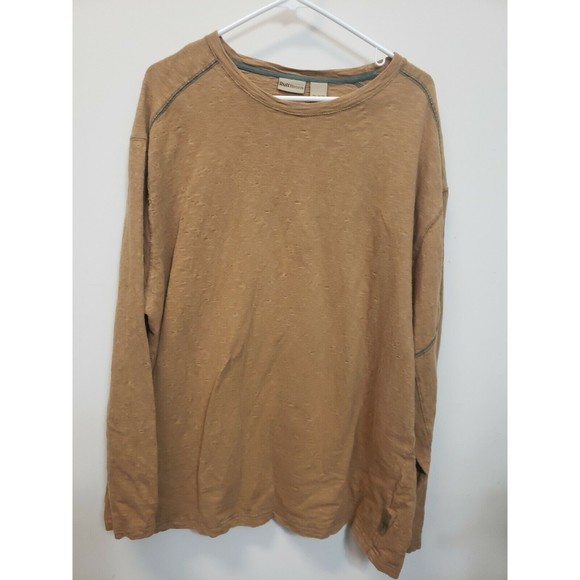 Ruff Hewn Other - Men's Ruff Hewn Brown Long Sleeve Shirt Pullover sz XL COTTON